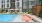 resort pool in courtyard with cabanas